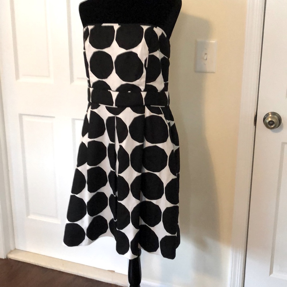 Banana Republic Strapless Black and White Dress